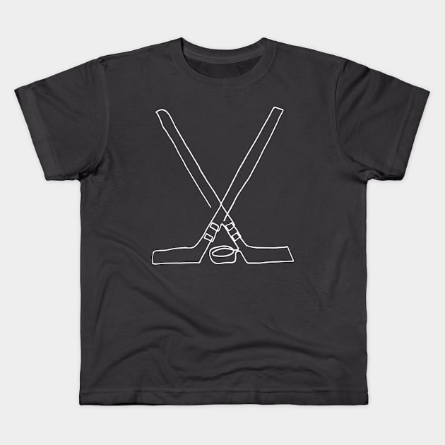 Hockey one line Kids T-Shirt by COLeRIC